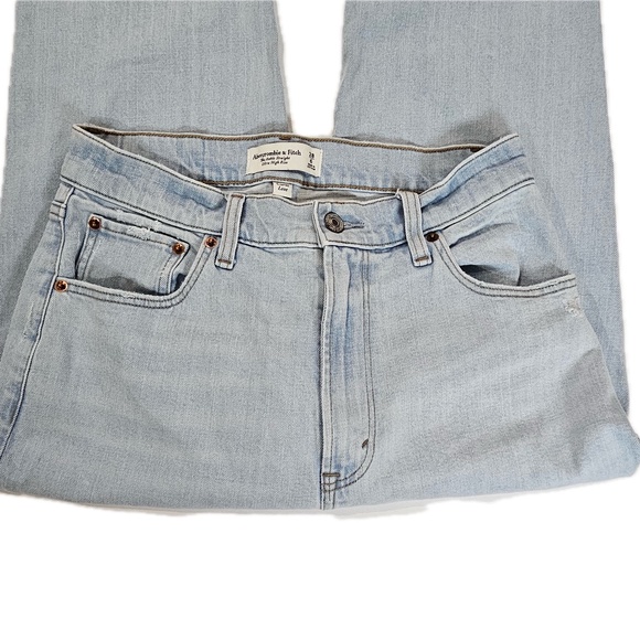 Abercrombie & Fitch Jeans Womens 28/6 Light Wash Ankle Straight Ultra High Rise - Picture 5 of 12